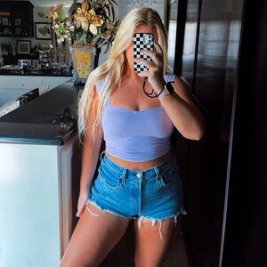 Purple princess crop tank top